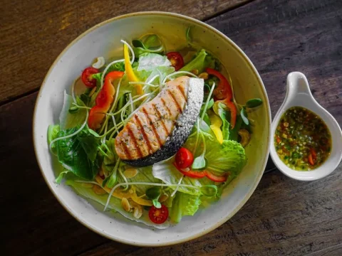 Salmon Caesar Salad